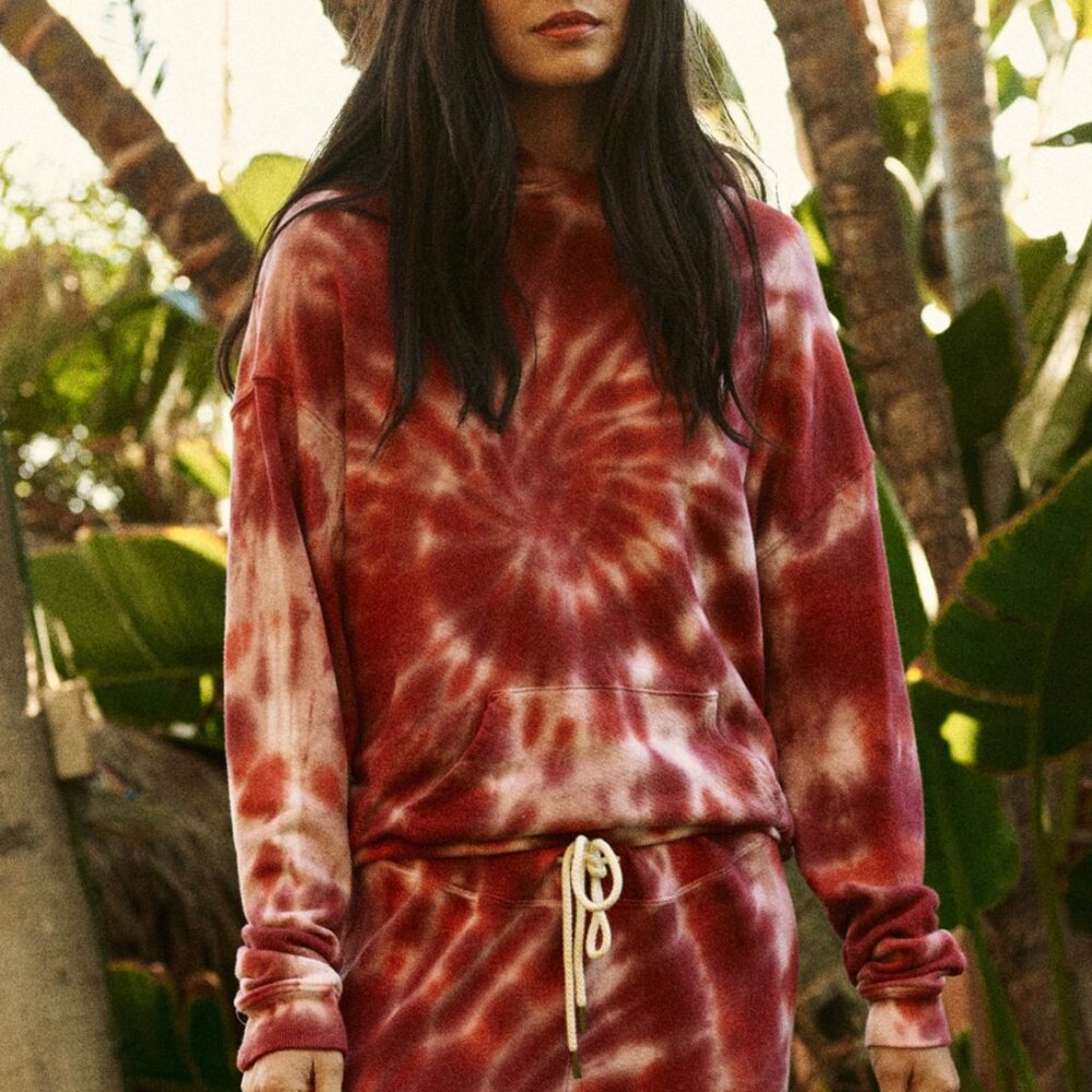The Great. The Gym Hoodie in Jam Tie Dye